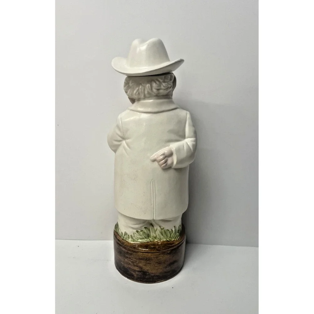 Vintage 70's Alberta's Bourbon Decanter, Hand Painted